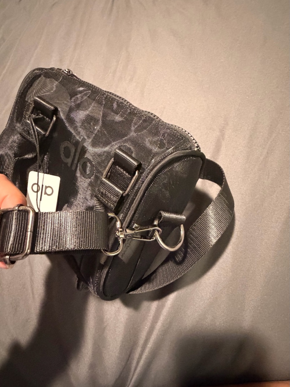 ALO Yoga Black Mini Sheer Duffle Bag - Picture 7 of 9